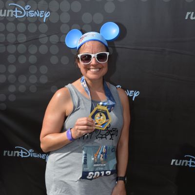 With my medal after my runDisney race