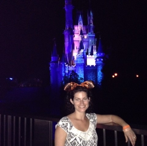 Cinderella Castle at night at Magic Kingdom