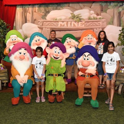 A fun photo opportunity with the 7 Dwarfs at Mickey's Not So Scary Halloween Party