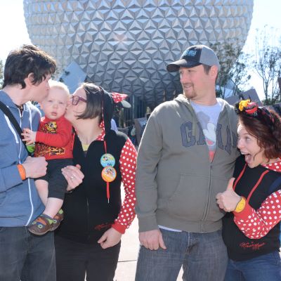 A fun family picture at Epcot