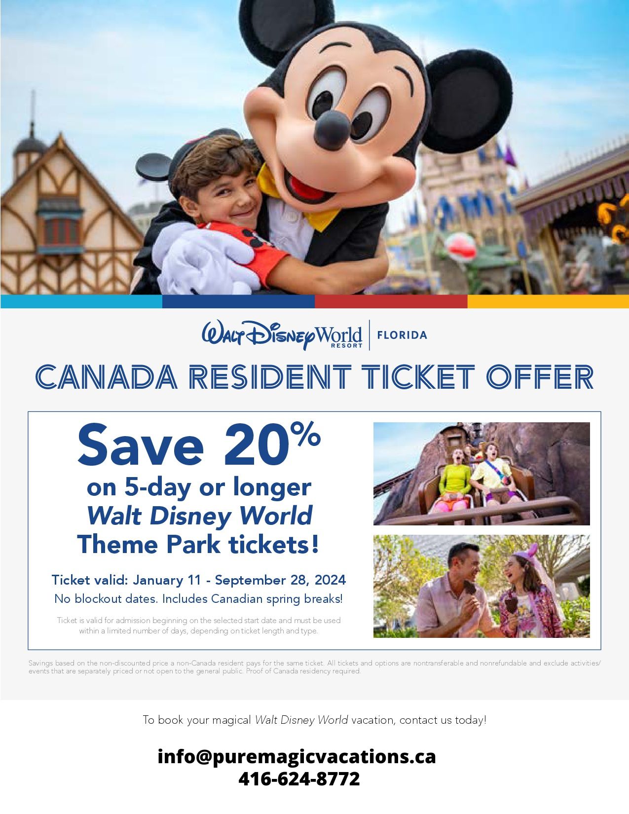 Walt Disney World Canadian Resident Ticket Offer
