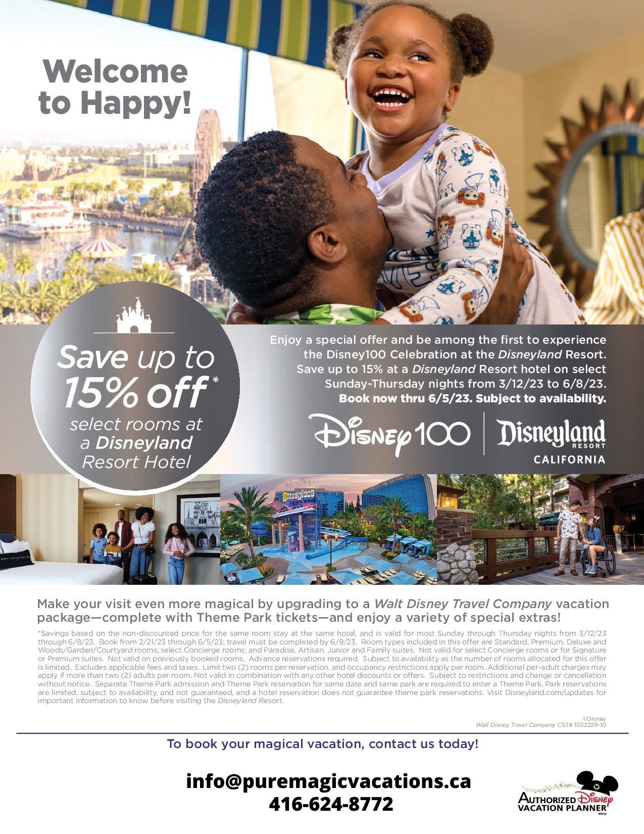 Save up to 15% off select rooms at a Disneyland Resort Hotel!
