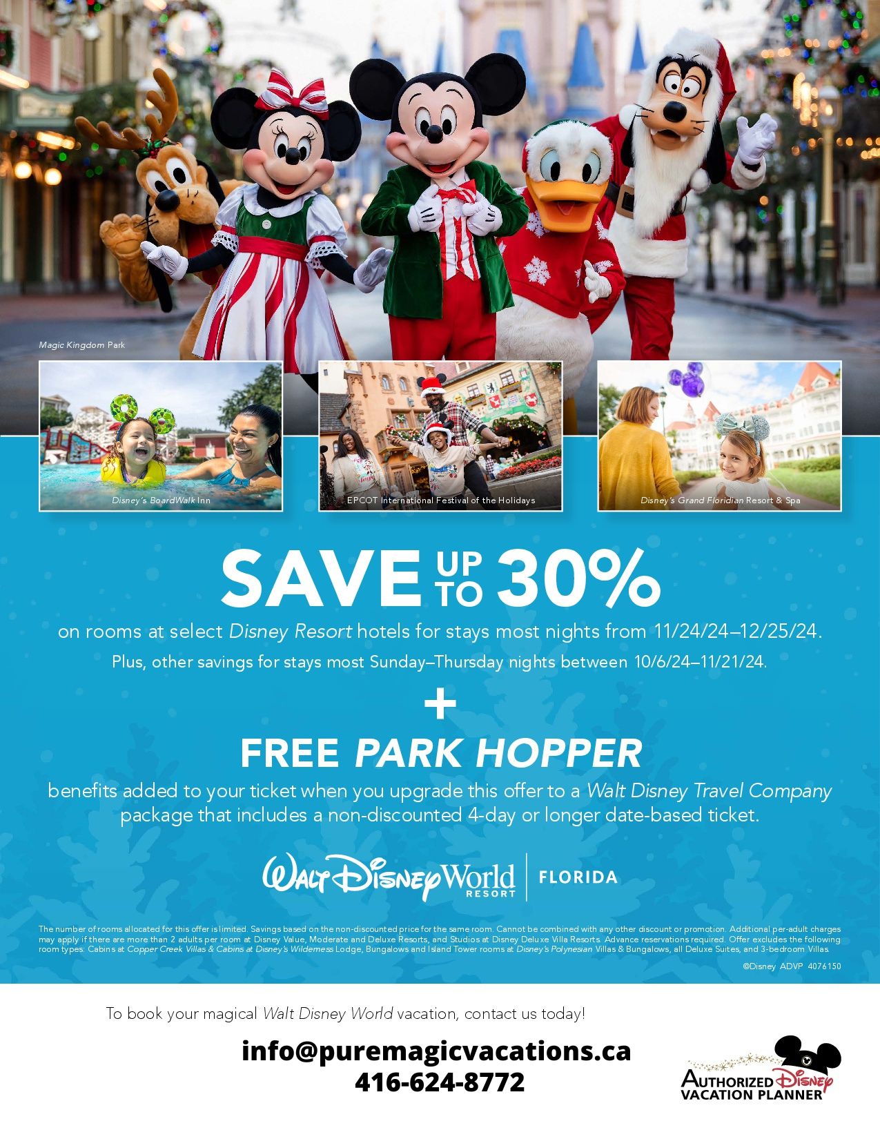 Walt Disney World: Save up to 30% + FREE Park Hopper