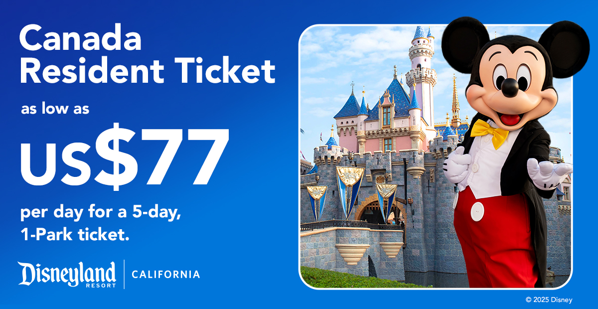 Canada Residents: Purchase a Special 5-Day Ticket with Admission to 1 Park Per Day for as Low as $77 USD Per Day