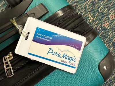 Carry-on suitcase packed for a Disney Cruise girls getaway